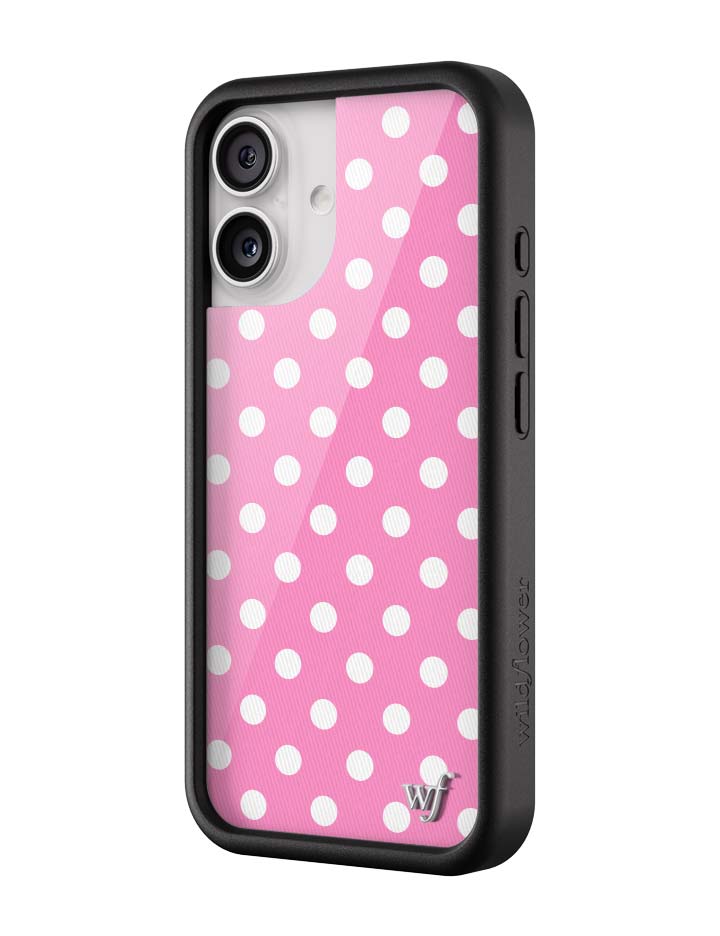 Wildflower iPhone case 17 Pink Polka Dots Cute Classic