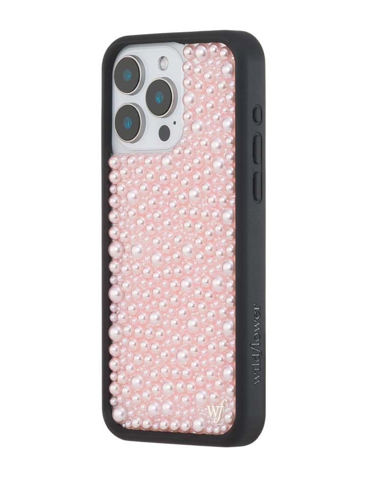 Wildflower iPhone case 15 Pro Max Pearl Pink Cute