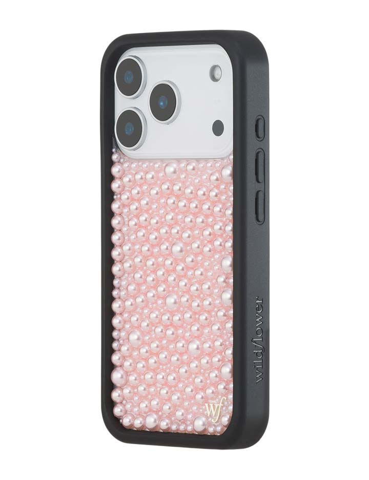 Wildflower iPhone case 17 Pro Pearl Pink Cute
