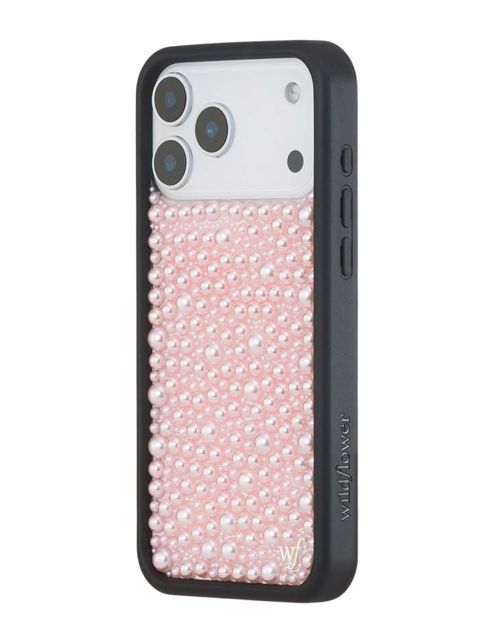 Wildflower iPhone case 17 Pro Max Pearl Pink Cute