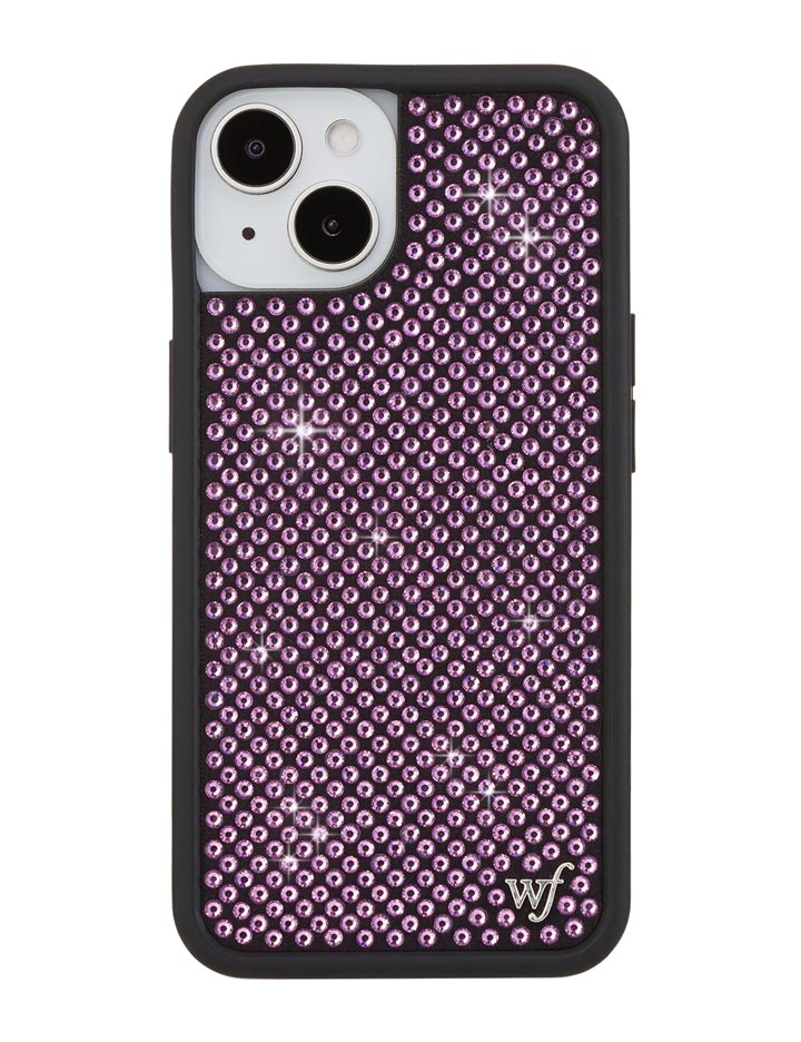 Wildflower iPhone case 13 Rhinestone | Pink Sparkle Cute