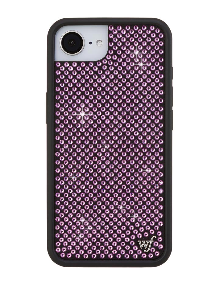 Wildflower iPhone case 16e Rhinestone | Pink Sparkle Cute