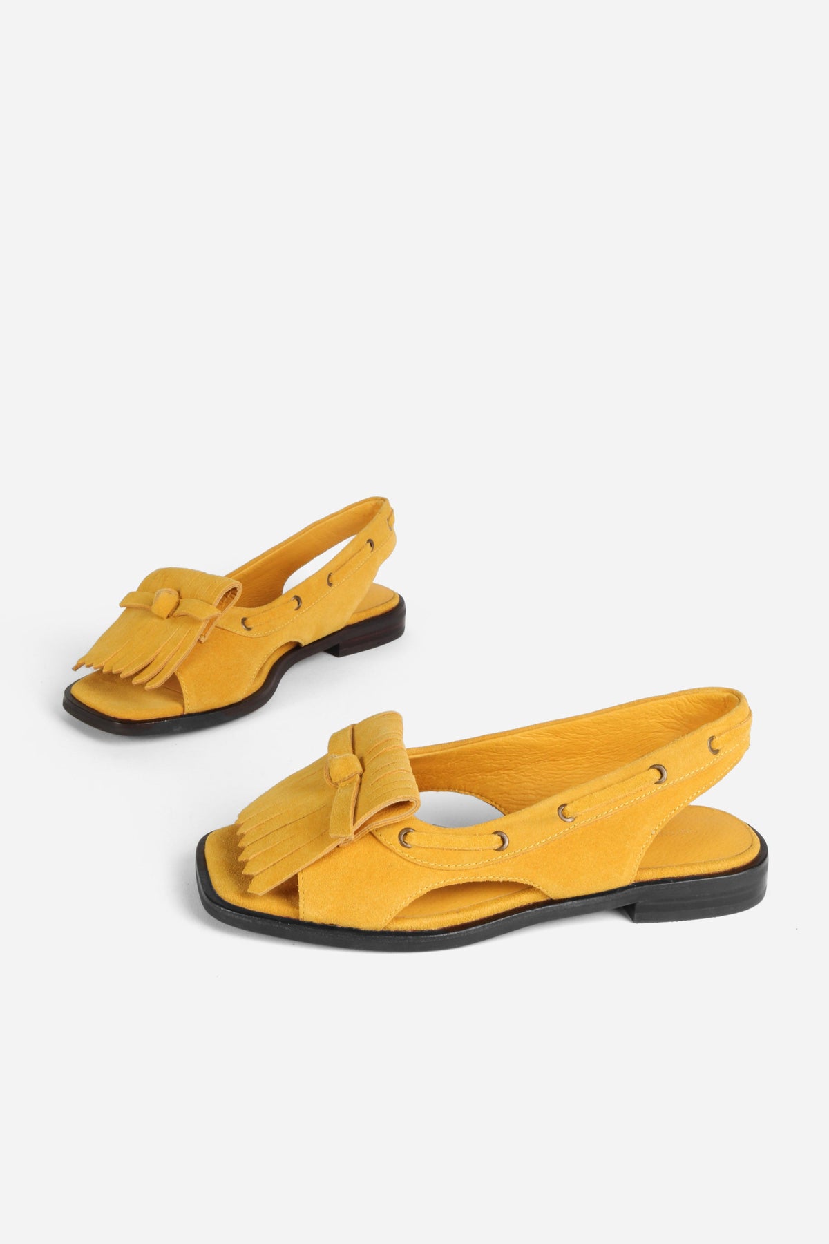 Intentionally Blank - Professor Flat Fringe Sandal - SOLEIL SUEDE