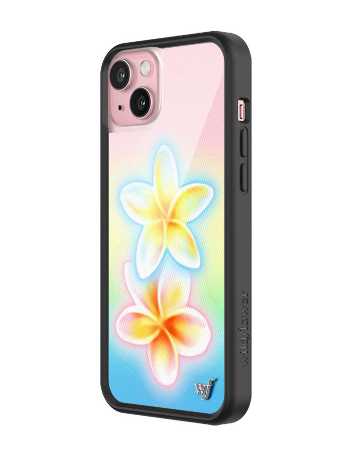Wildflower iPhone case 15 Plus Pastel Plumeria Flowers Cute