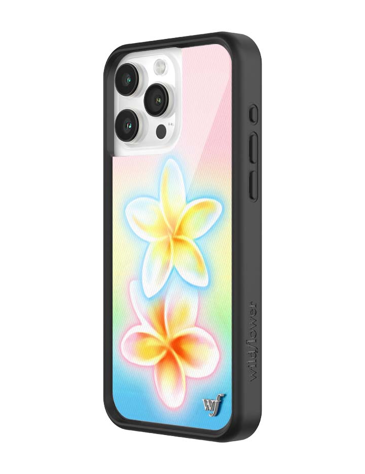 Wildflower iPhone case 15 Pro Max Pastel Plumeria Flowers Cute
