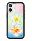 Wildflower iPhone case 16 Pastel Plumeria Flowers Cute