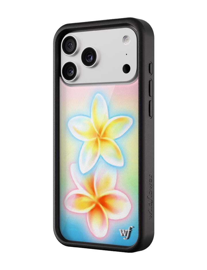 Wildflower iPhone case 17 Pro Max Pastel Plumeria Flowers Cute