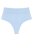 Montce - Peri Micro Gingham Added Coverage High Rise Bikini Bottom -