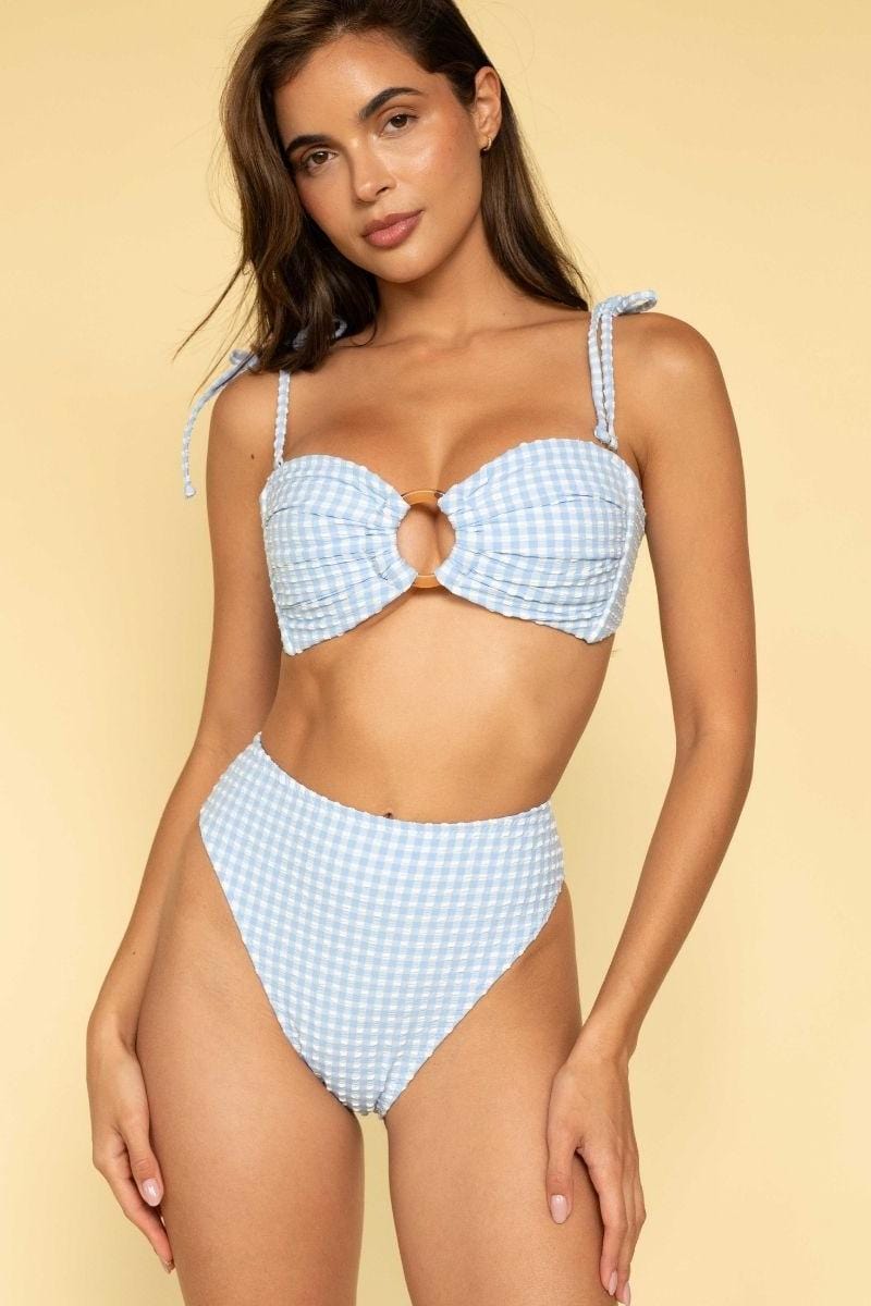 Montce - Peri Micro Gingham Paula Bikini Bottom -