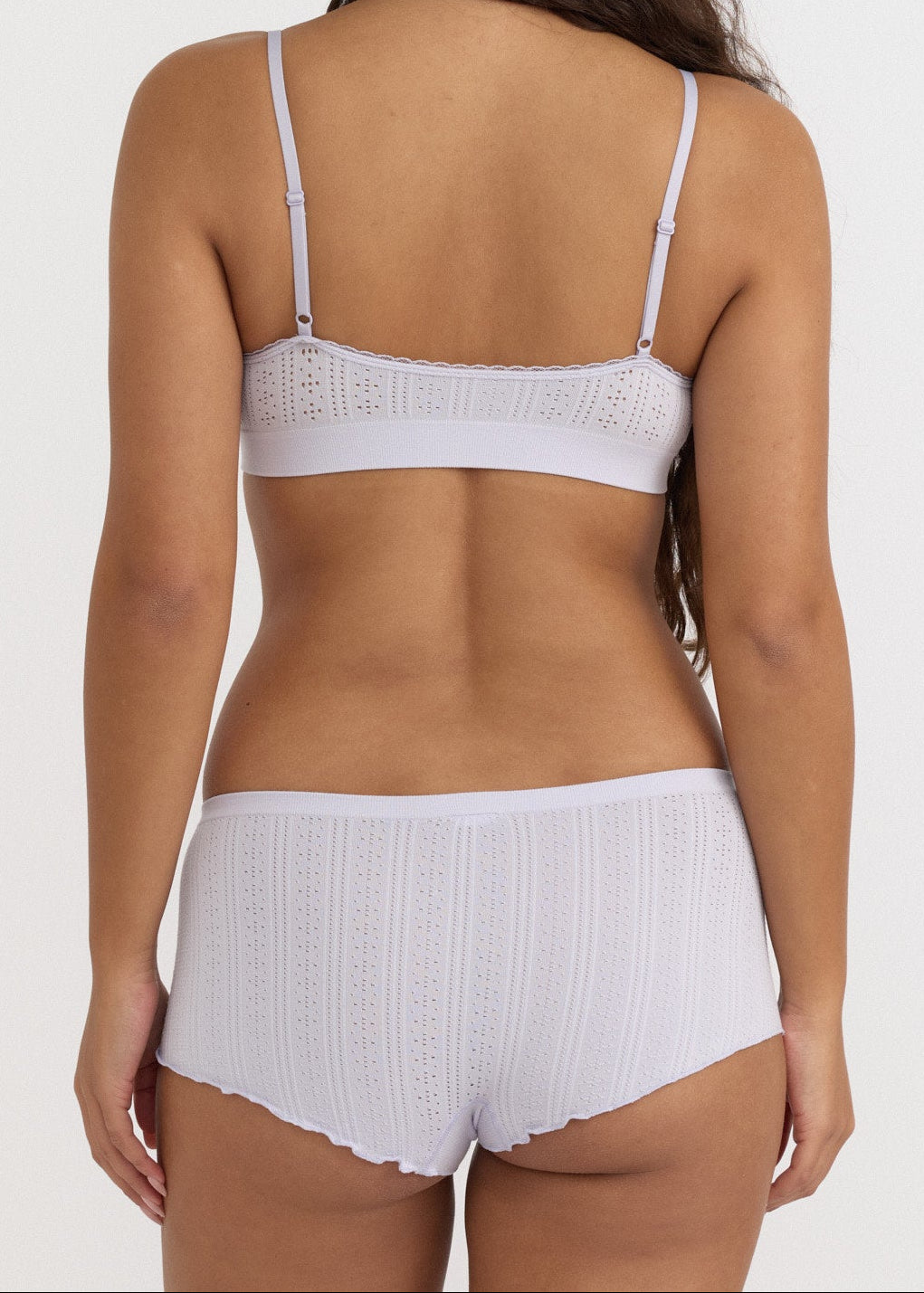 Organic Basics - Pointelle Shorty - Soft Lilac -