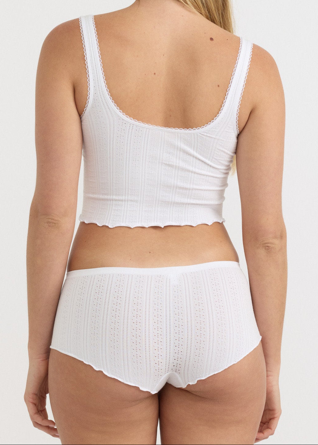 Organic Basics - Pointelle Cami - White -