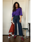 Loup - Kate Wide Leg Ankle Jeans - Dark Indigo -