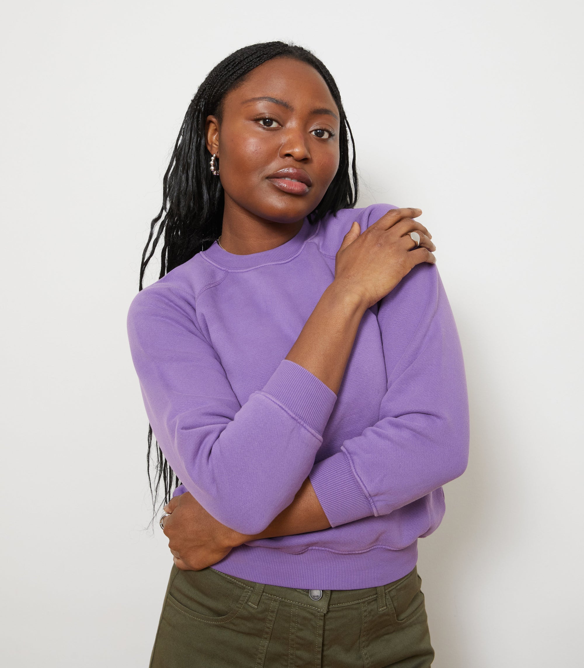 Loup - Nico Crew Neck Sweatshirt - Purple -