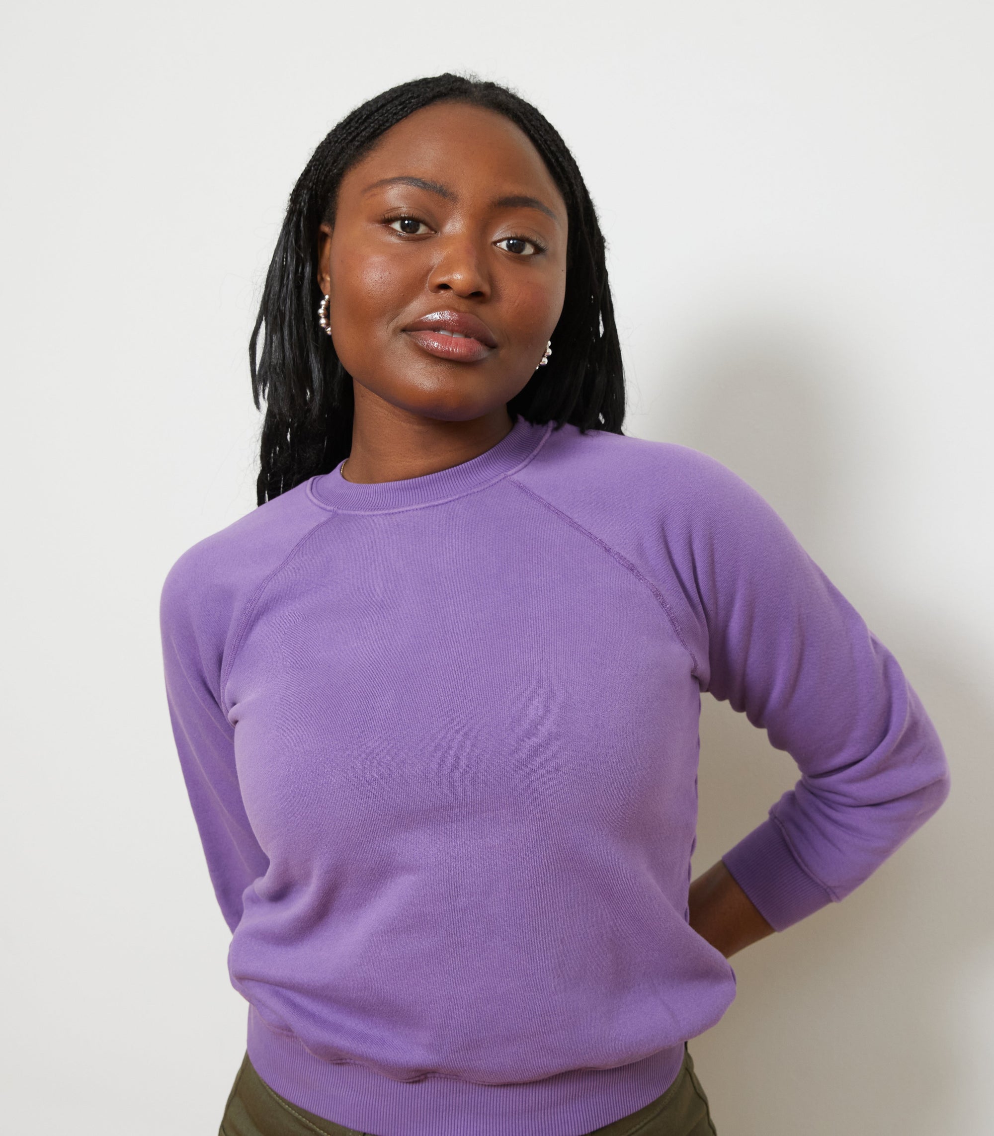 Loup - Nico Crew Neck Sweatshirt - Purple -