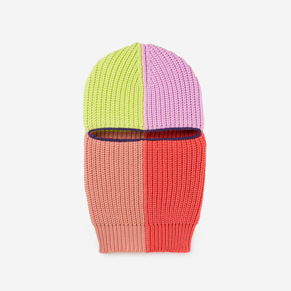 Verloop - Quattro Knit Balaclava - Lime Coral