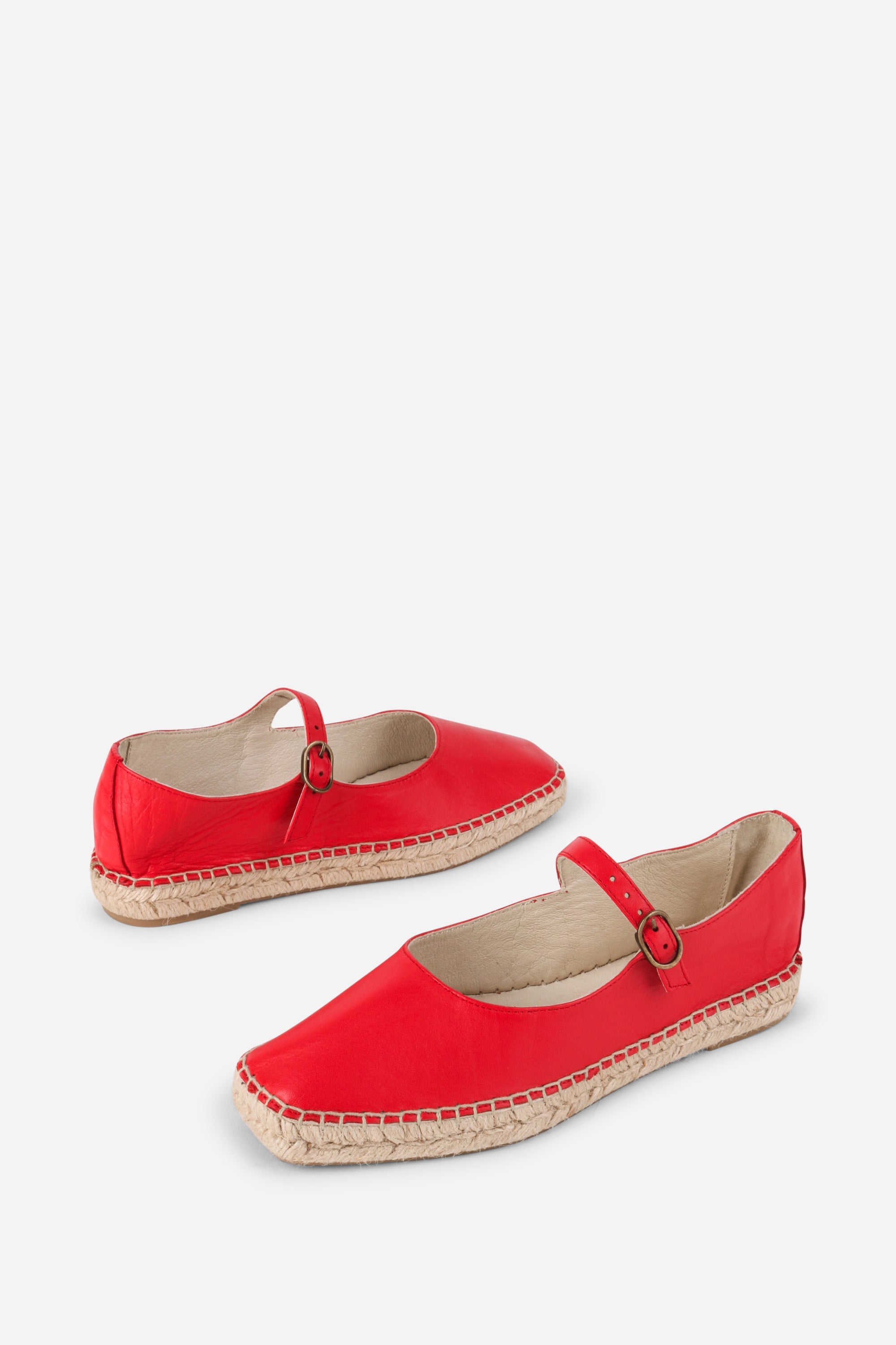 Intentionally Blank - Rafa Mary Jane Espadrille - CHERRY LEATHER