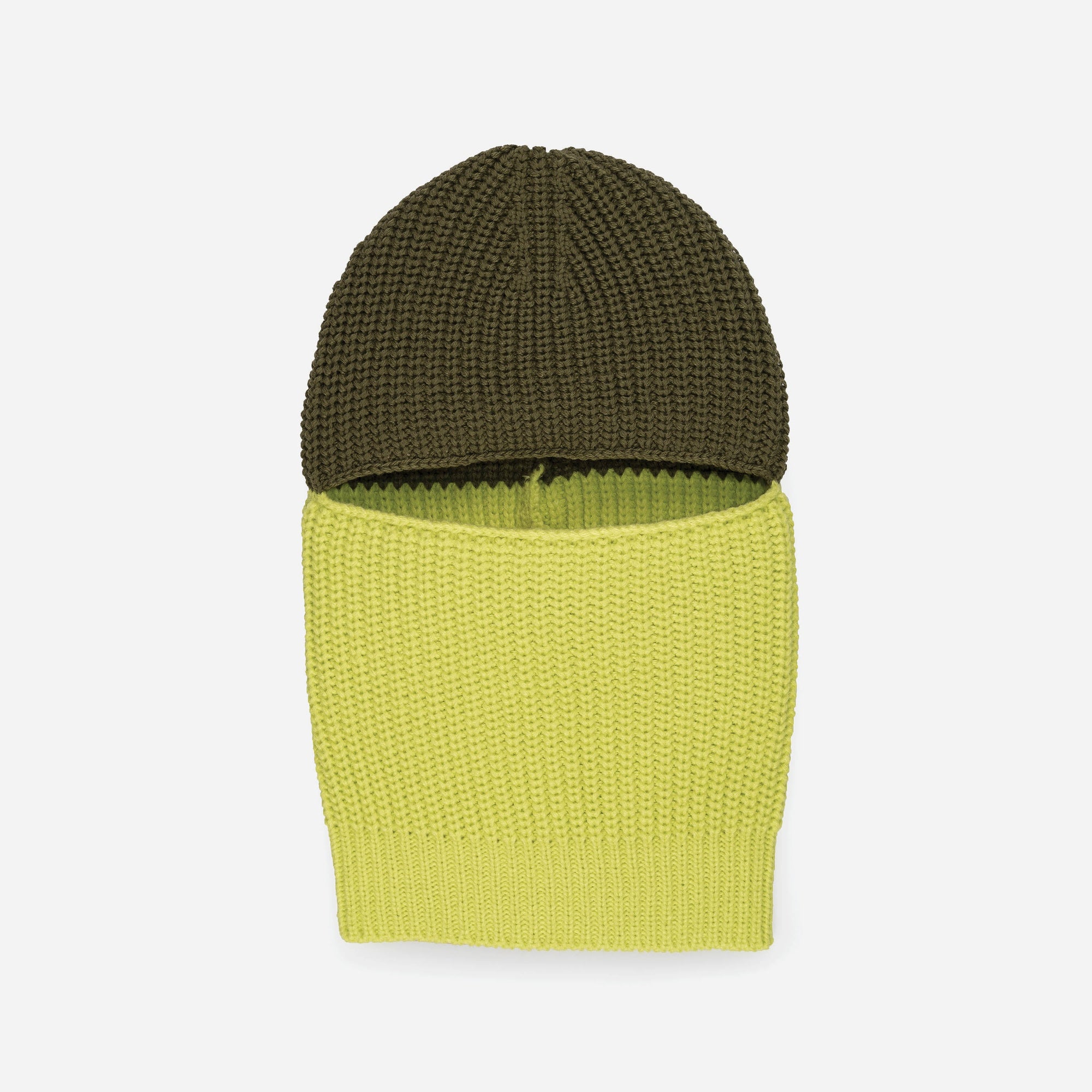 Ribbed Colorblock Balaclava