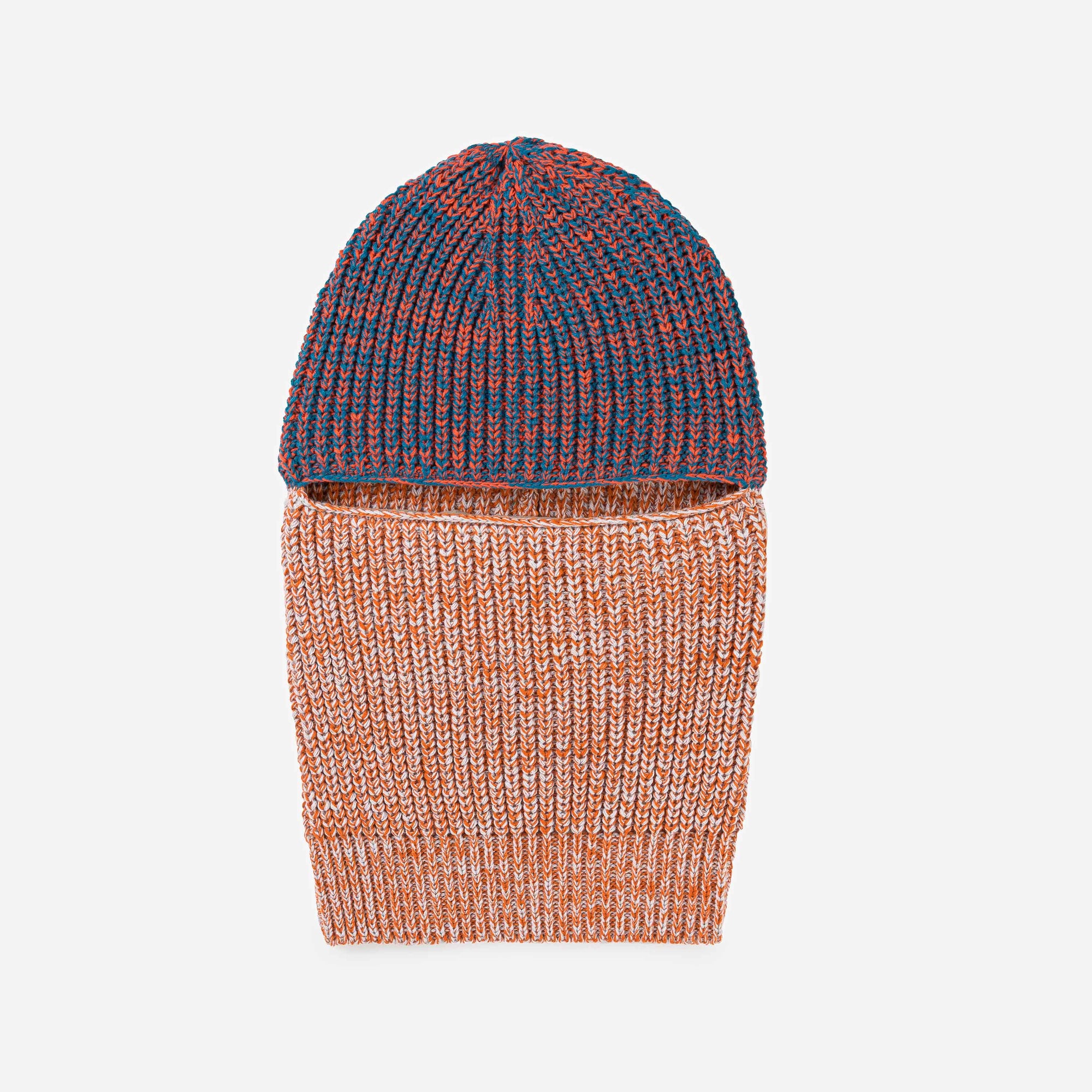 Ribbed Colorblock Balaclava