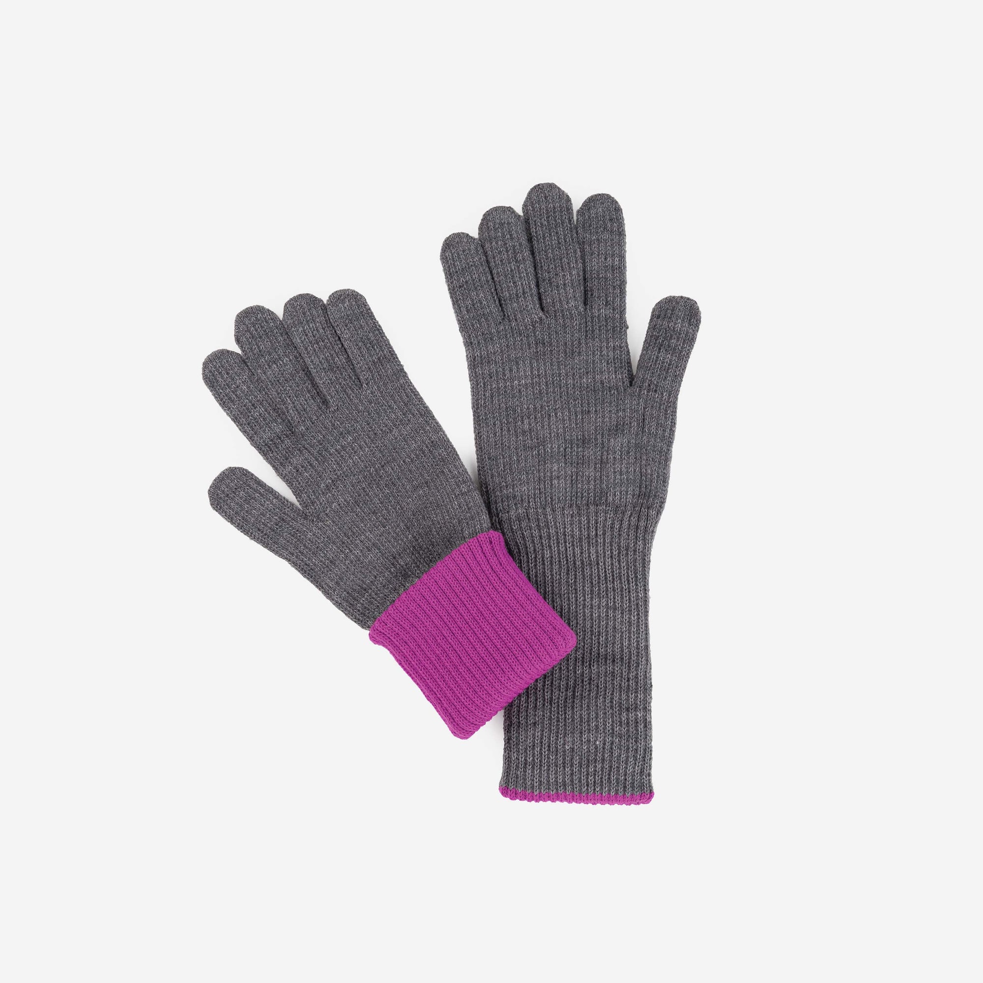 Ribbed Long Knit Gloves