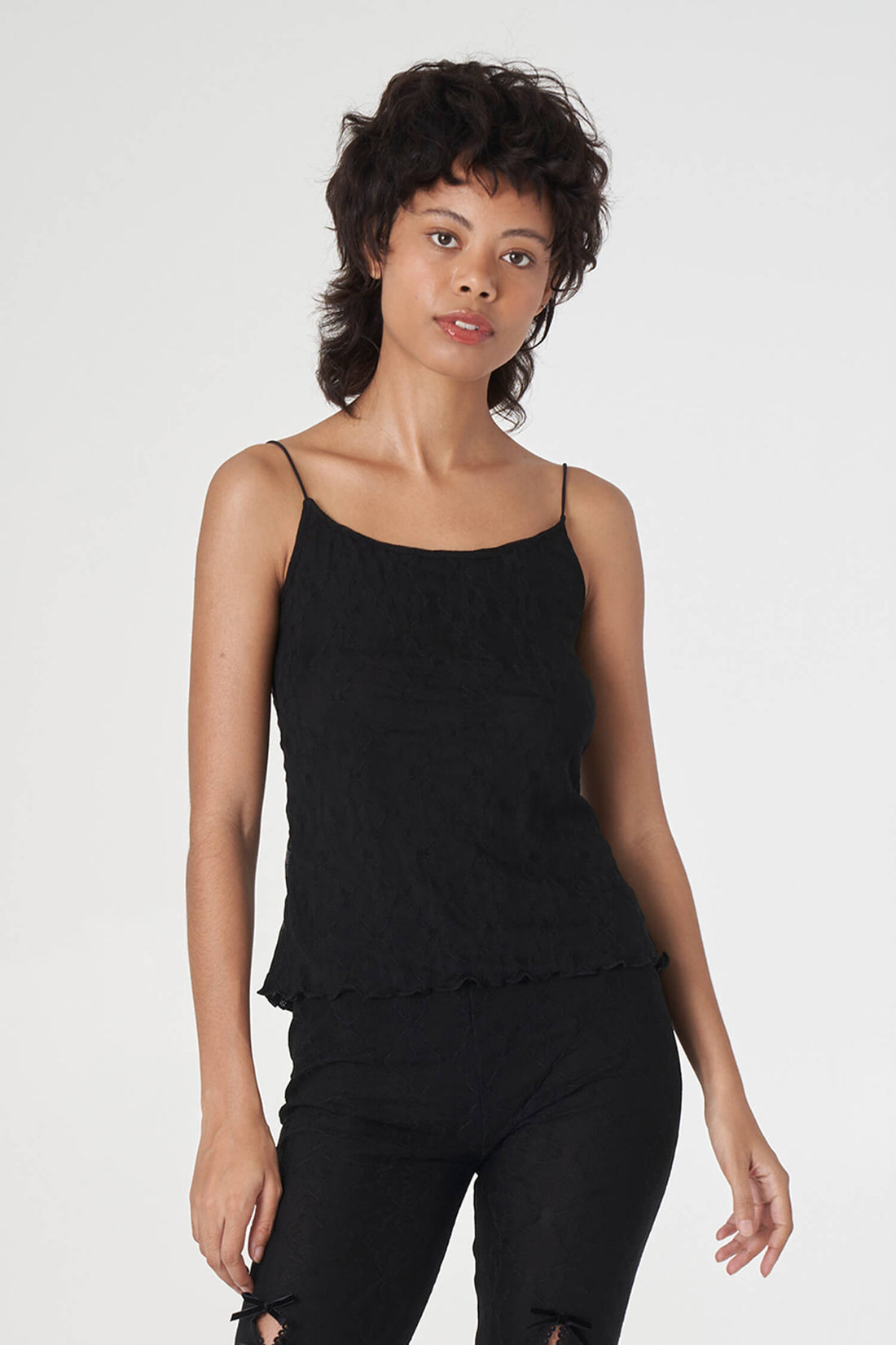 Find Me Now - Mariposa Lace Ruched Cami - Night -