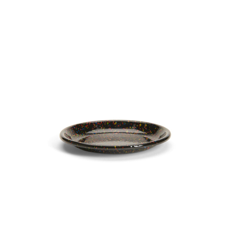 Crow Canyon Home - Rainbow Falls Coupe Salad Plate - Black -