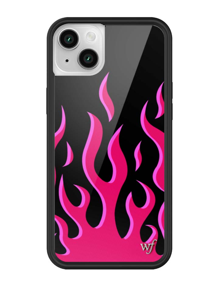 Wildflower iPhone case 13 Flames Black Red Cute