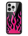Wildflower iPhone case 14 Pro Flames Black Red Cute