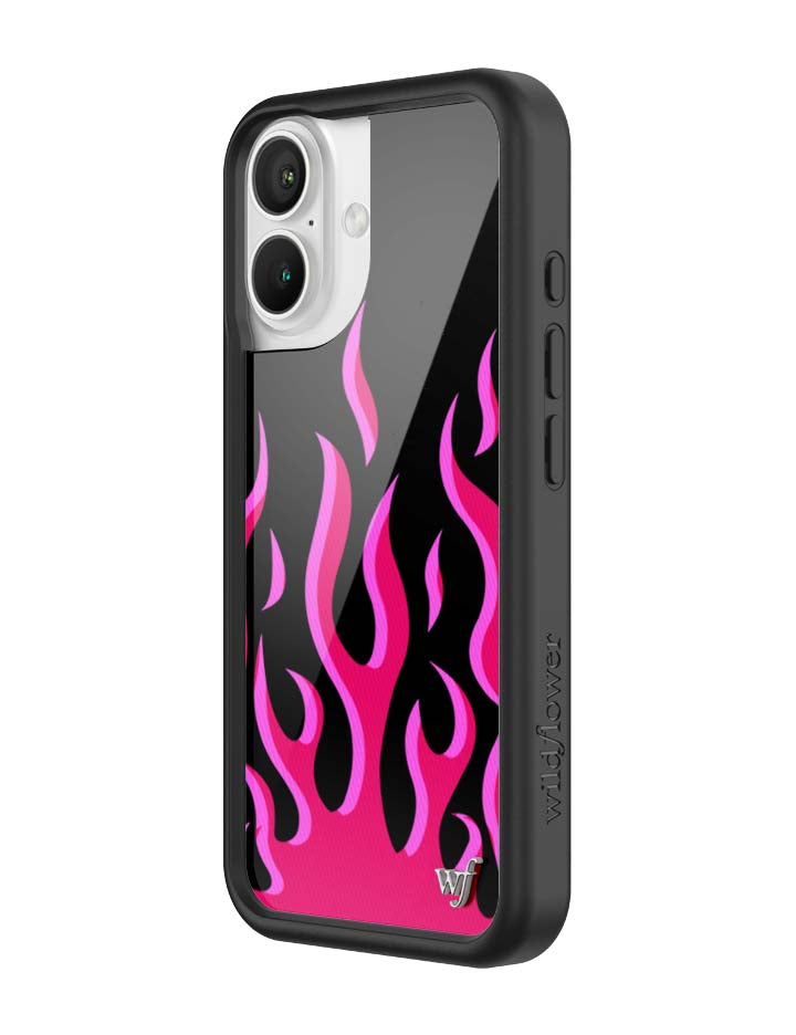 Wildflower iPhone case 16 Flames Black Red Cute