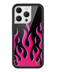 Wildflower iPhone case 16 Pro Flames Black Red Cute