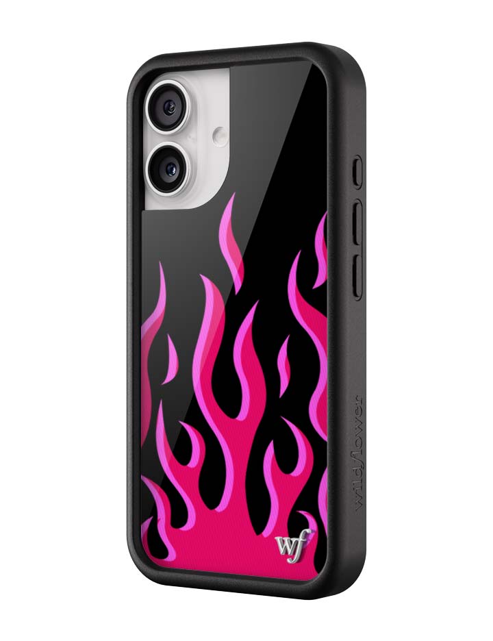Wildflower iPhone case 17 Flames Black Red Cute