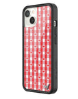Wildflower Red Gingham Heart iPhone 13 Case