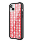 Wildflower Red Gingham Heart iPhone 14 Case