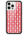 Wildflower Red Gingham Heart iPhone 15 Pro Max Case