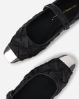 Intentionally Blank - Ribbons Satin Braided Mary Jane Flat -