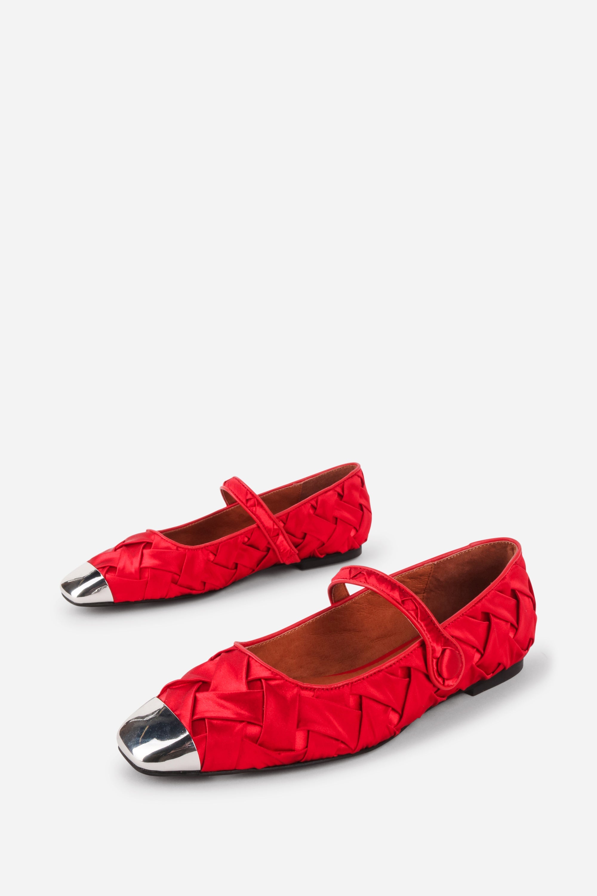 Ribbons Satin Braided Mary Jane Flat