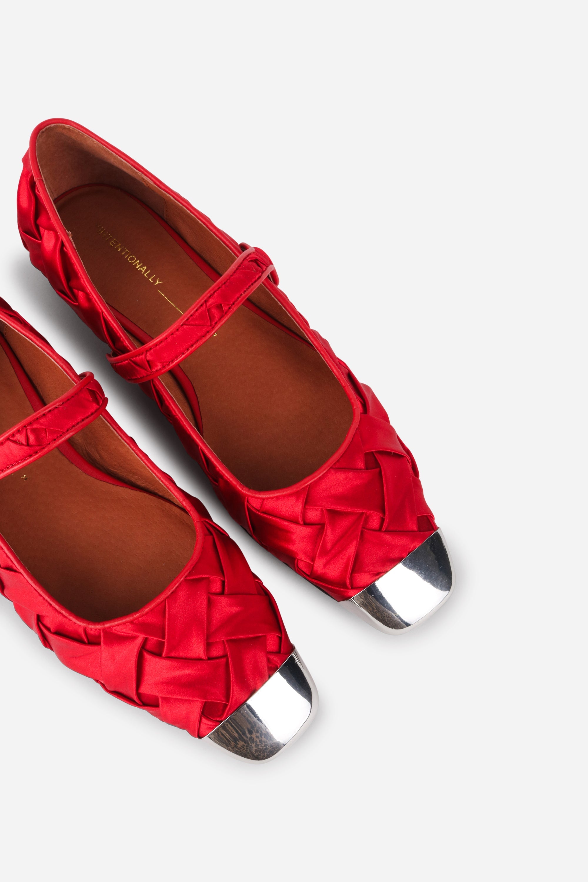 Ribbons Satin Braided Mary Jane Flat