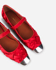 Intentionally Blank - Ribbons Satin Braided Mary Jane Flat -