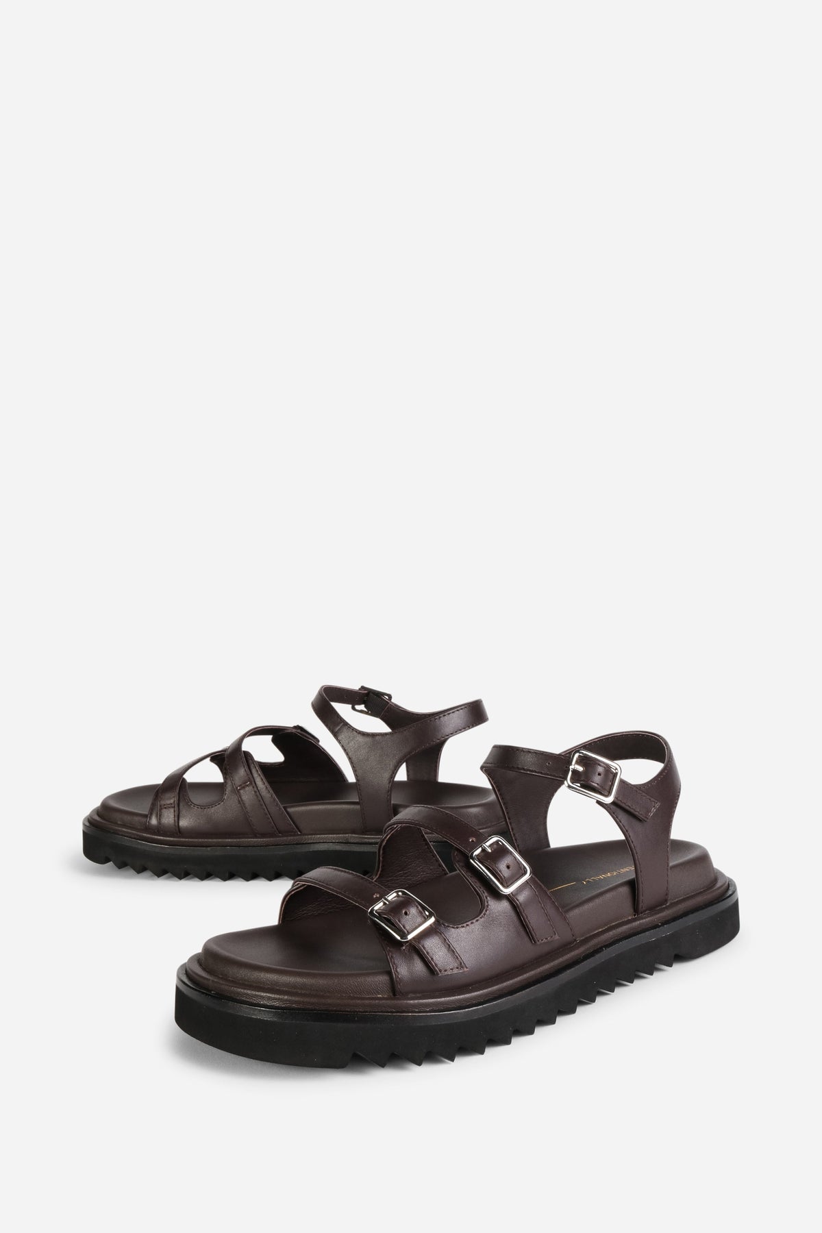 Intentionally Blank - Ricoya Leather Sandal - CHOCOLATE LEATHER