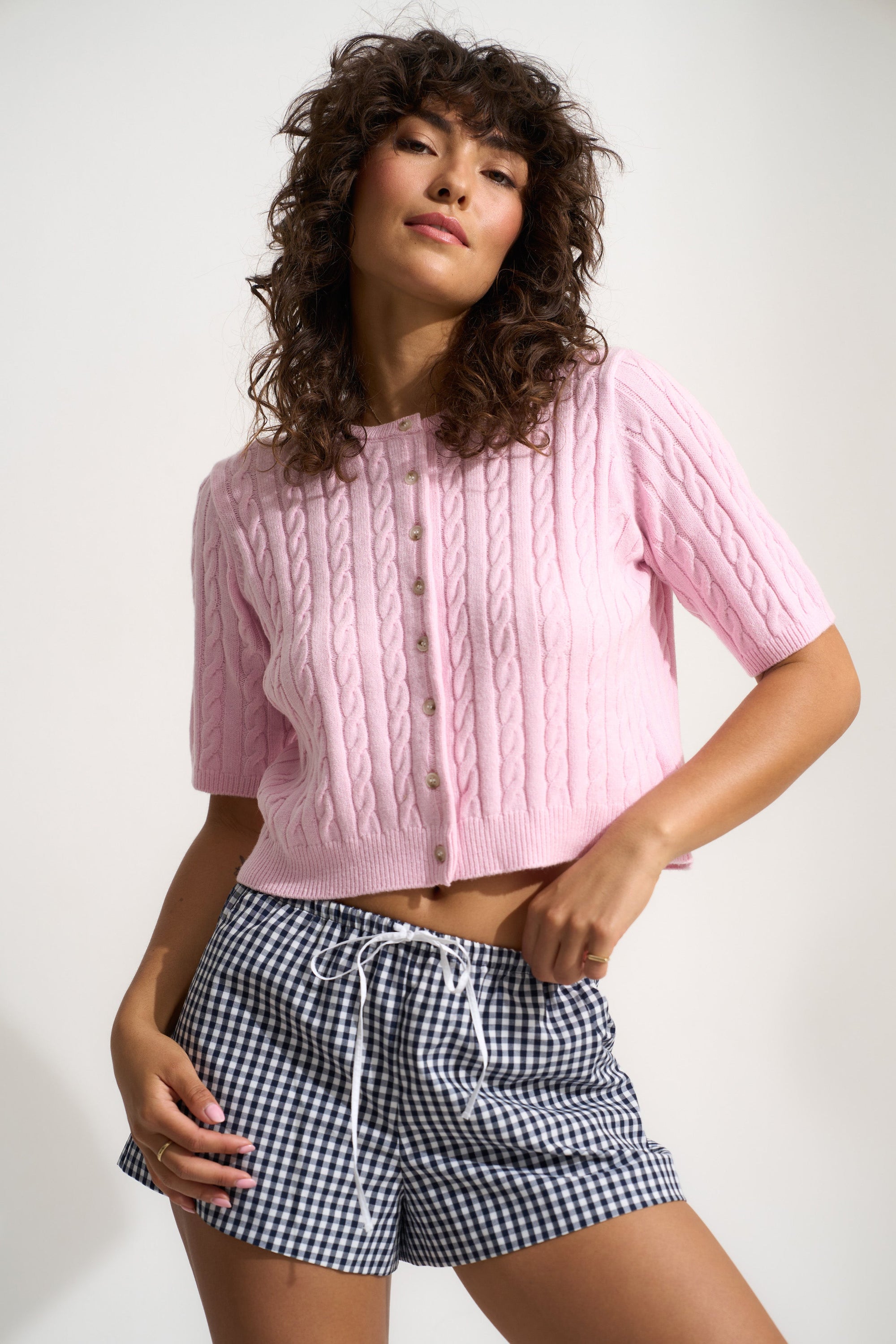 Callahan Knitwear - Rose Cardigan - Rose -