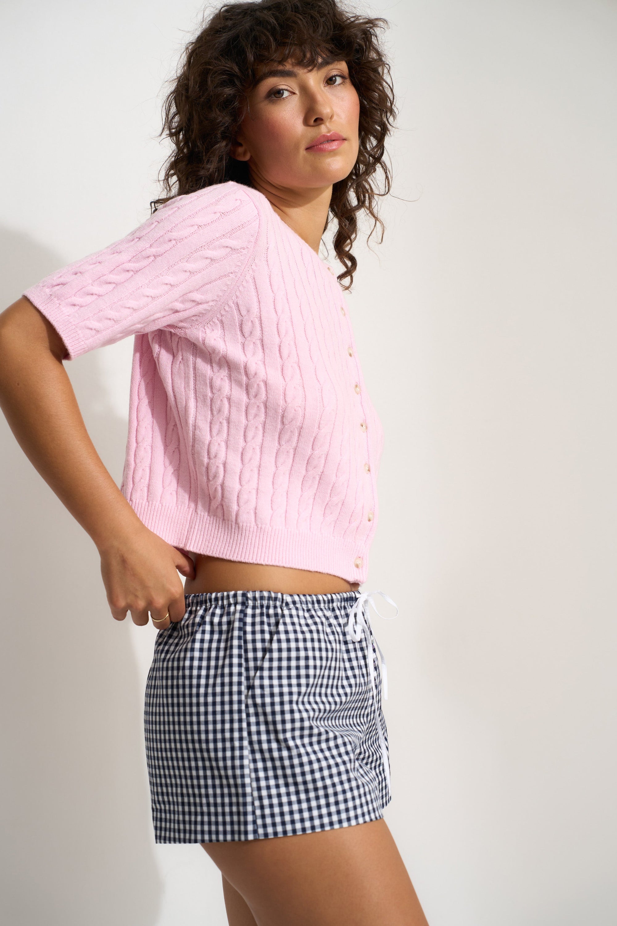 Callahan Knitwear - Rose Cardigan - Rose -