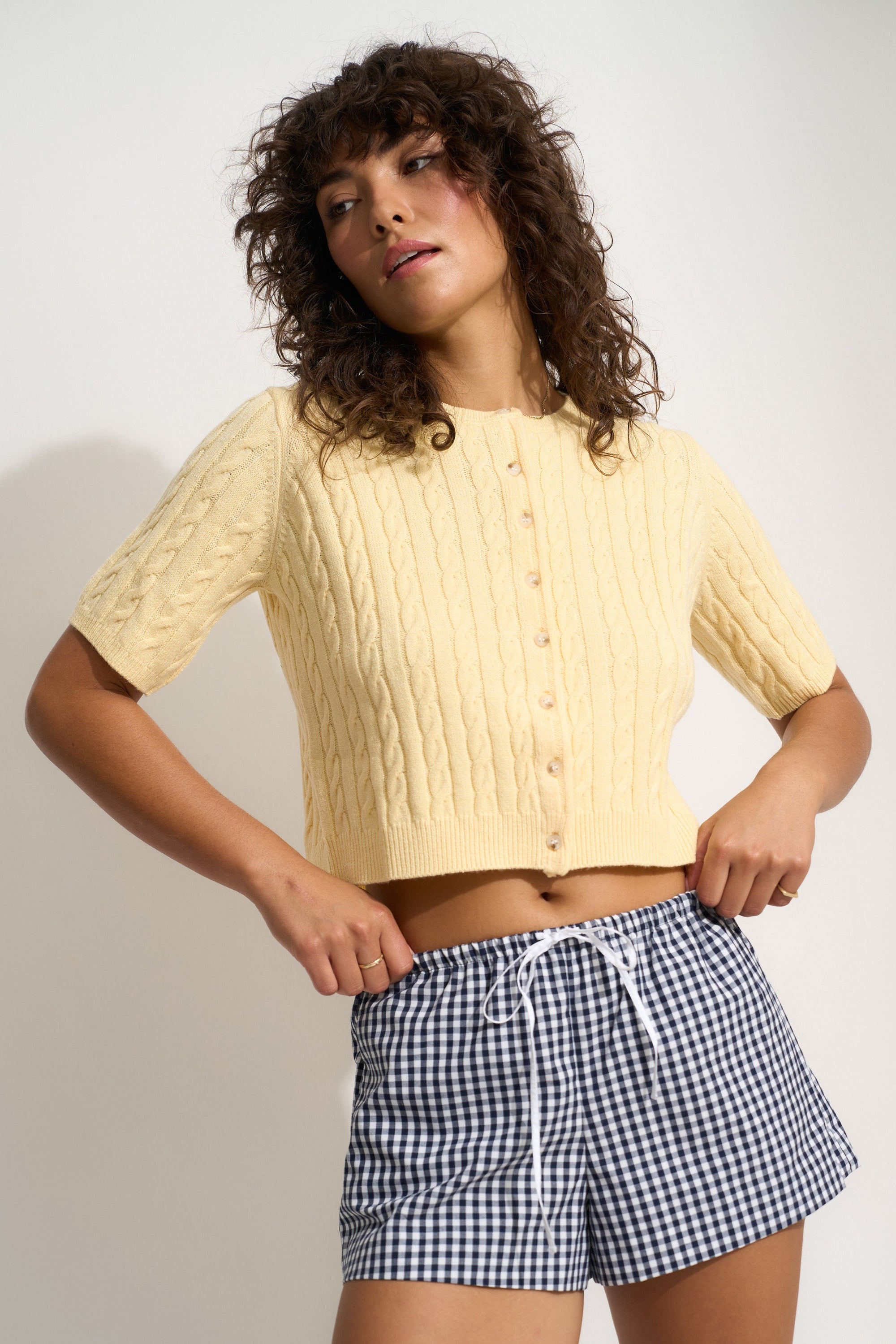 Callahan Knitwear - Rose Cardigan - Lemonade -