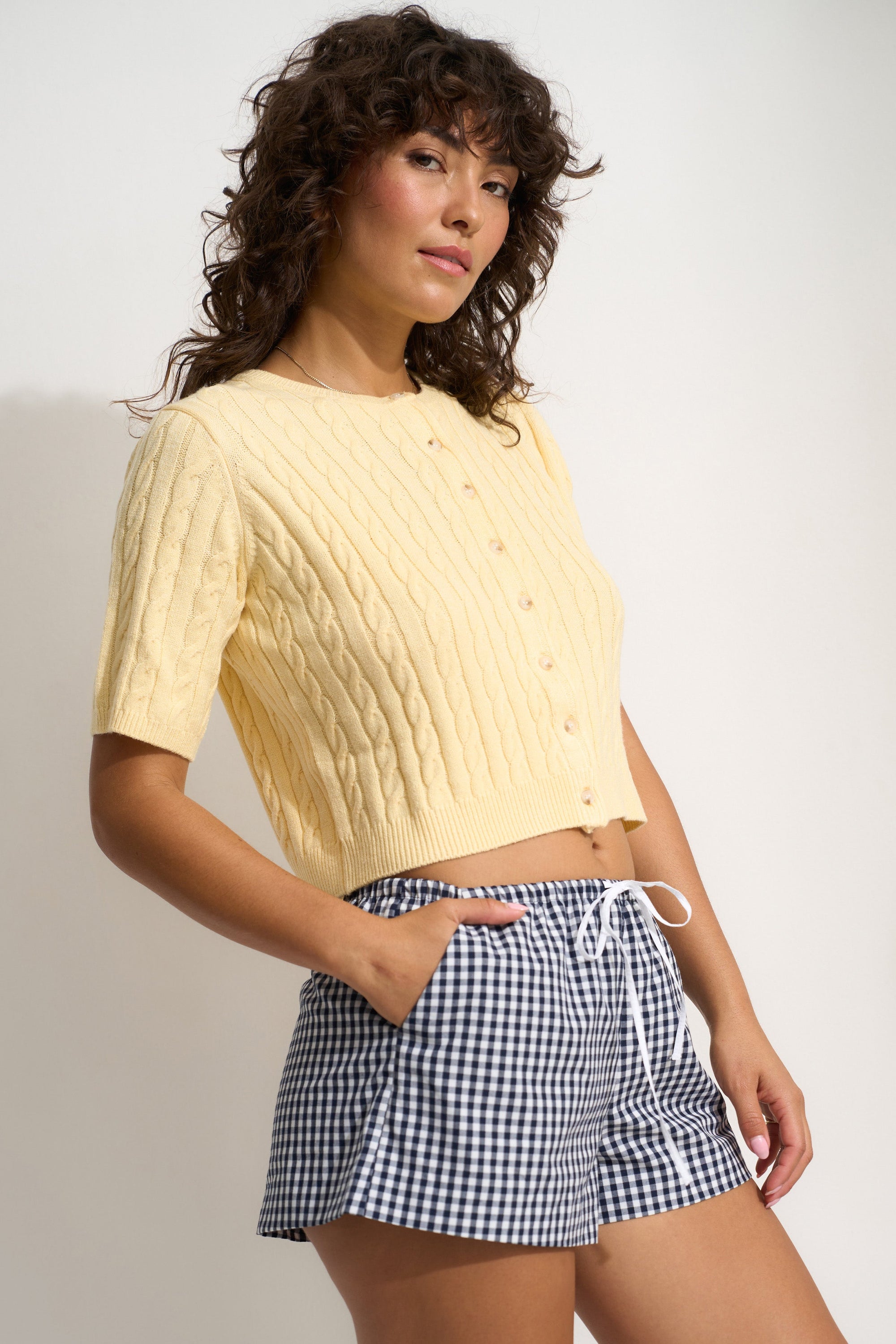 Callahan Knitwear - Rose Cardigan - Lemonade -