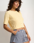 Callahan Knitwear - Rose Cardigan - Lemonade -