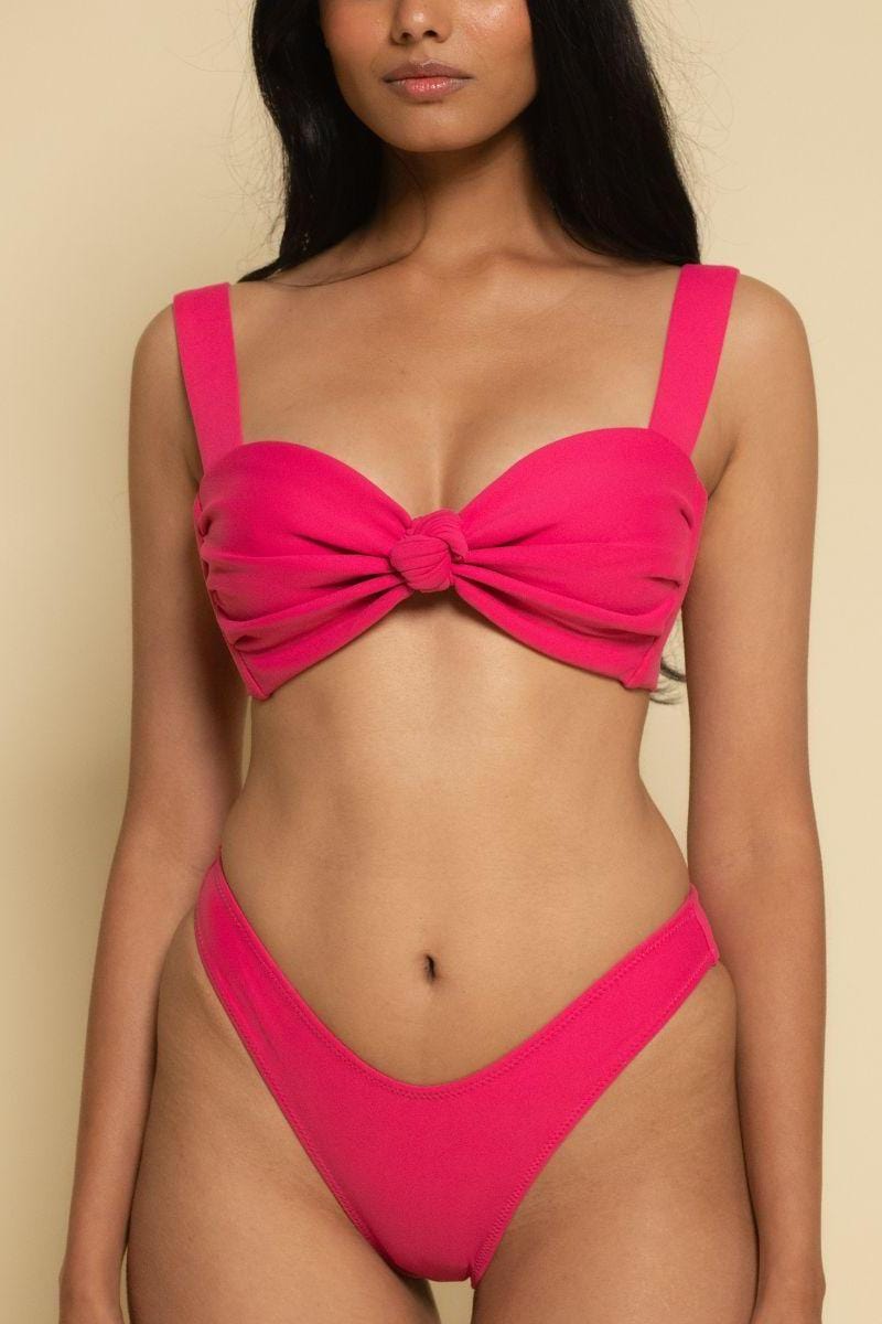 Montce - Raspberry Added Coverage Lulu Bikini Bottom -