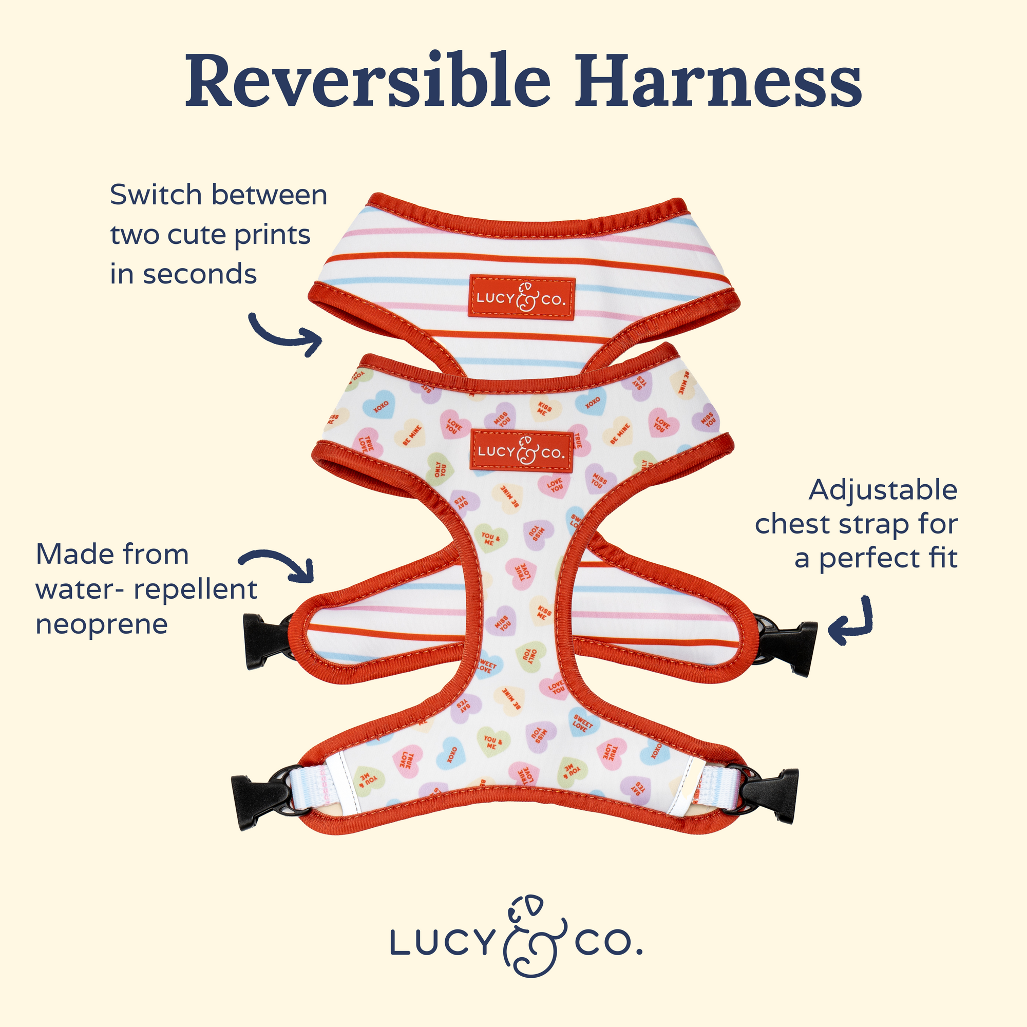 Lucy &amp; Co. - Reversible Harness - Talk About Love -