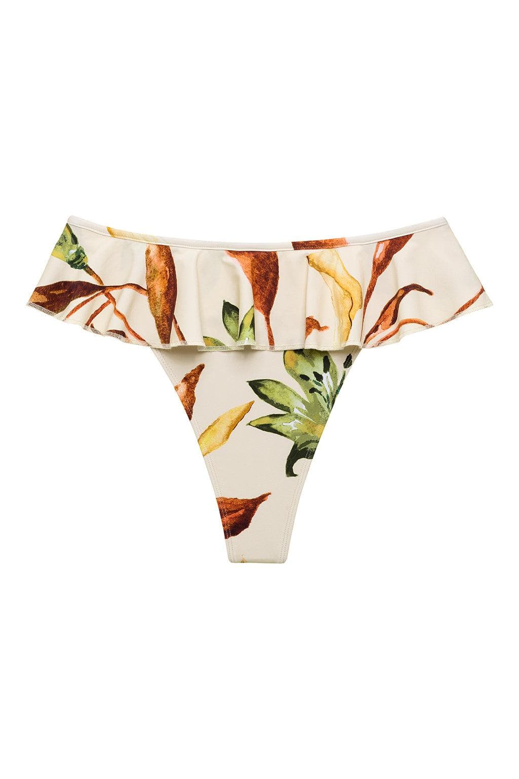 Montce - Rooted Floral Tamarindo Ruffle Bikini Bottom -