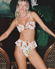 Montce - Rooted Floral Tamarindo Ruffle Bikini Bottom -