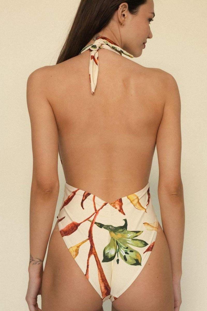Montce - Rooted Floral Tropez Tie-Up One-Piece -