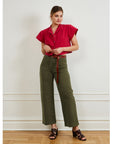 Loup - Toni Wide Ankle Pants - Pine -