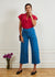 Simone Pants in Azure & Sienna Top in Rose | LOUP